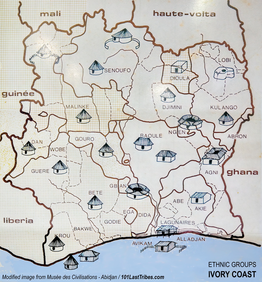 Ivory Coast Ethnic Map