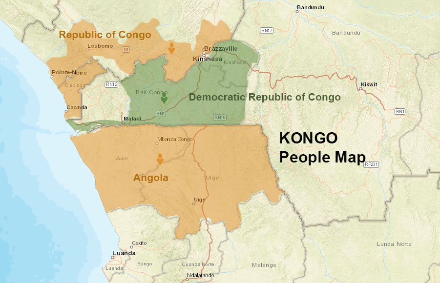 Kongo people map