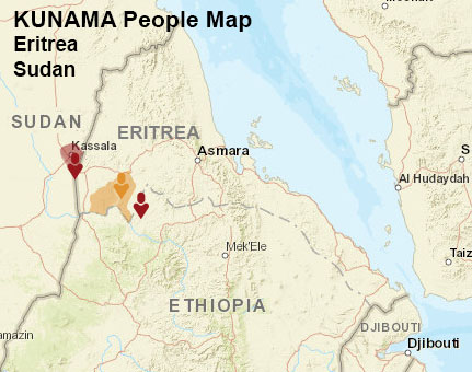 Kunama People Map